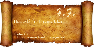 Huszár Fiametta névjegykártya